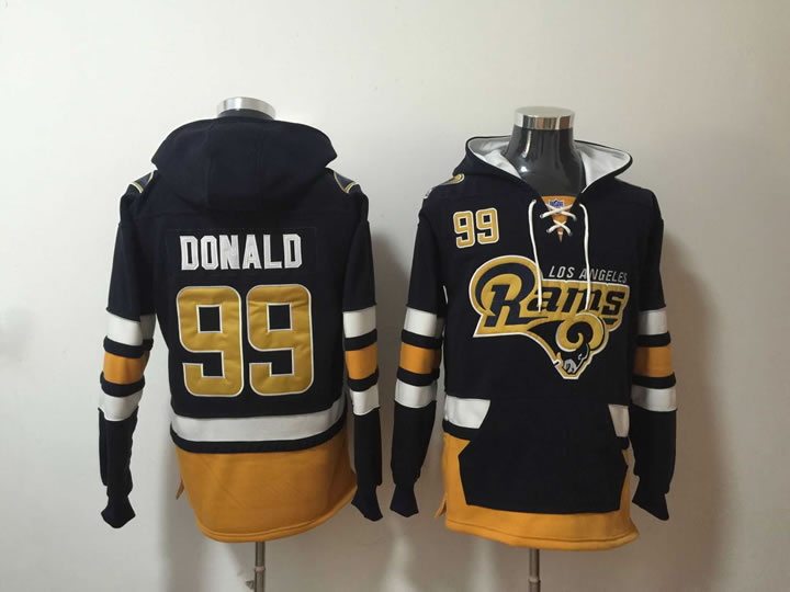 Rams 99 Aaron Donald Navy All Stitched Hooded Sweatshirt,We sell and wholesale Rams 99 Aaron Donald Navy All Stitched Hooded Sweatshirt on line form chian!